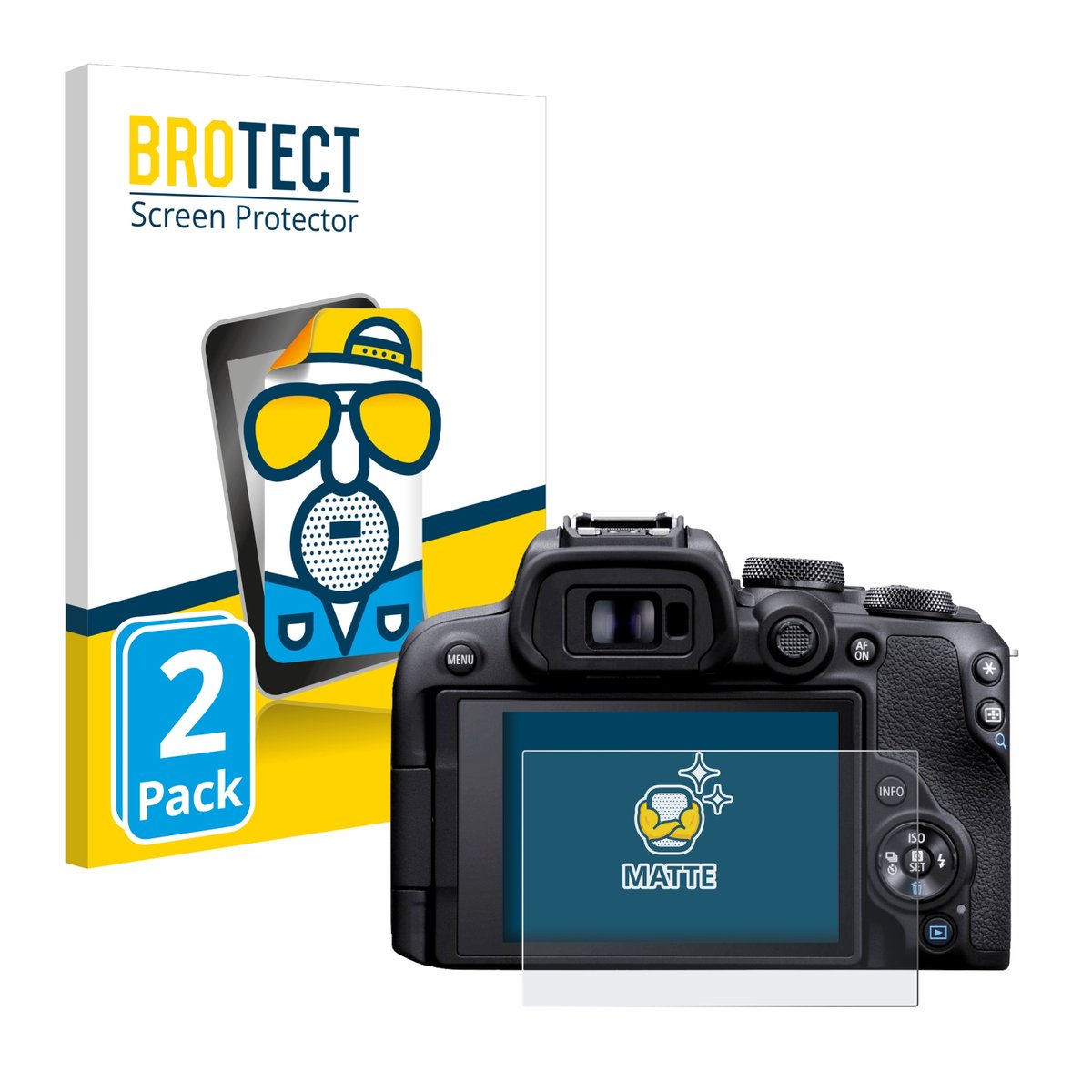BROTECT - Screenprotector voor Canon EOS R10 - Folie Beschermfolie matte 2 Stuks