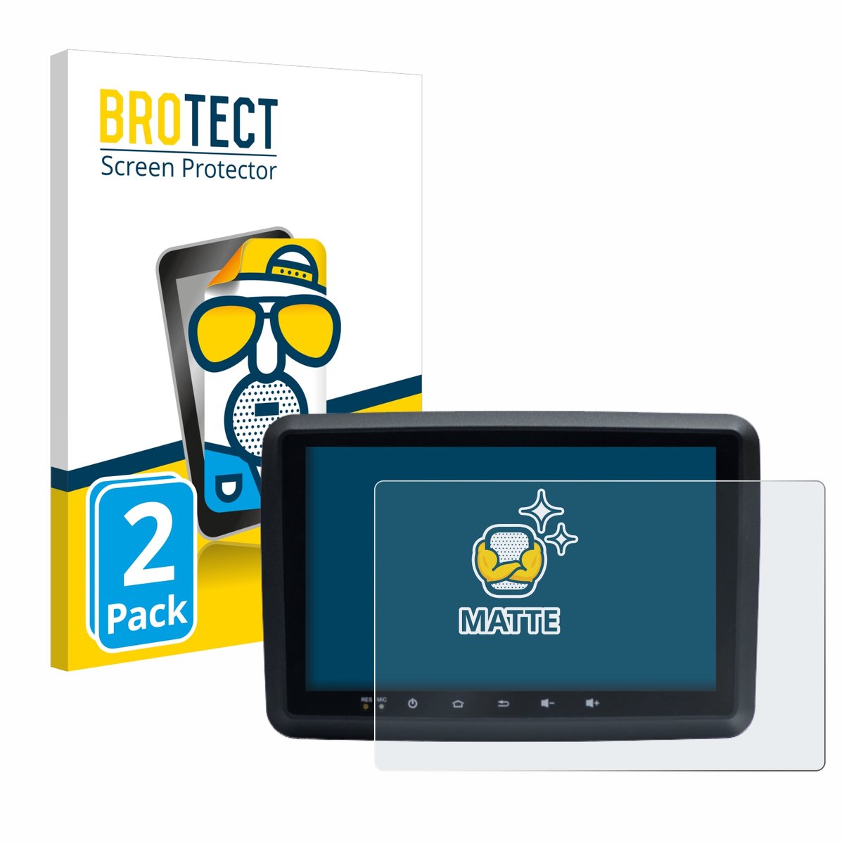 BROTECT - Screenprotector voor Idmedia 8" - Folie Beschermfolie matte 2 Stuks