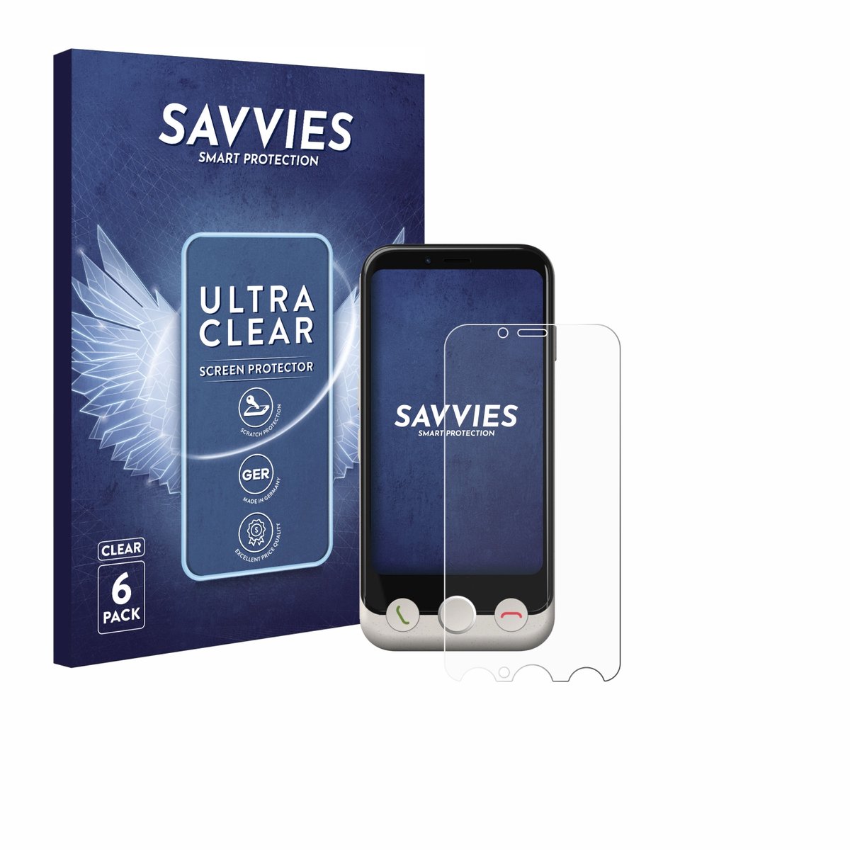 Savvies - Screenprotector voor Doro Aurora A10 - Folie Beschermfolie transparant 6 Stuks