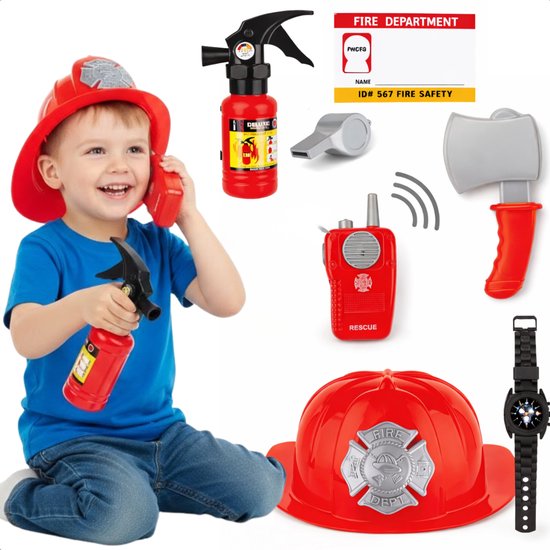 Casque De Pompier UPKOCH Avec Lumières – Déguisement Enfant, Plastique Confortable, Pour Fêtes, Carnaval Et Jeux De Rôle