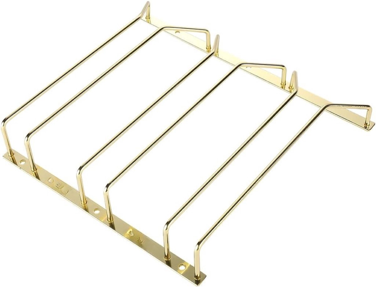 Zyrex® Ophangrek Wijnglazen - Wijnglazenhouder – Metalen Wijnglazenrek - Goud - 28cm x 33cm x 5cm