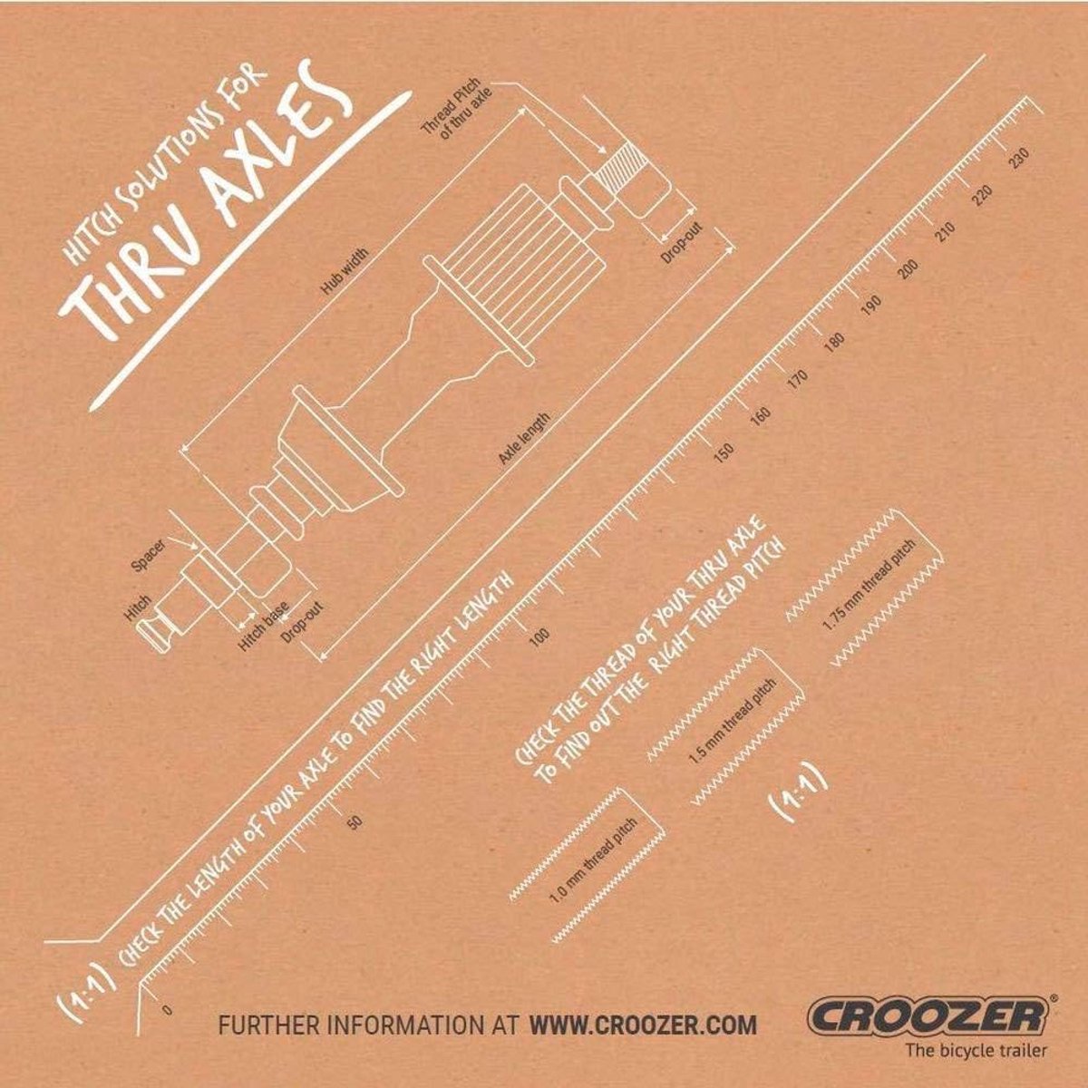 Steekas met Adapter voor Kinderwagenaanhangers Fietsbevestiging 178 mm Zwart