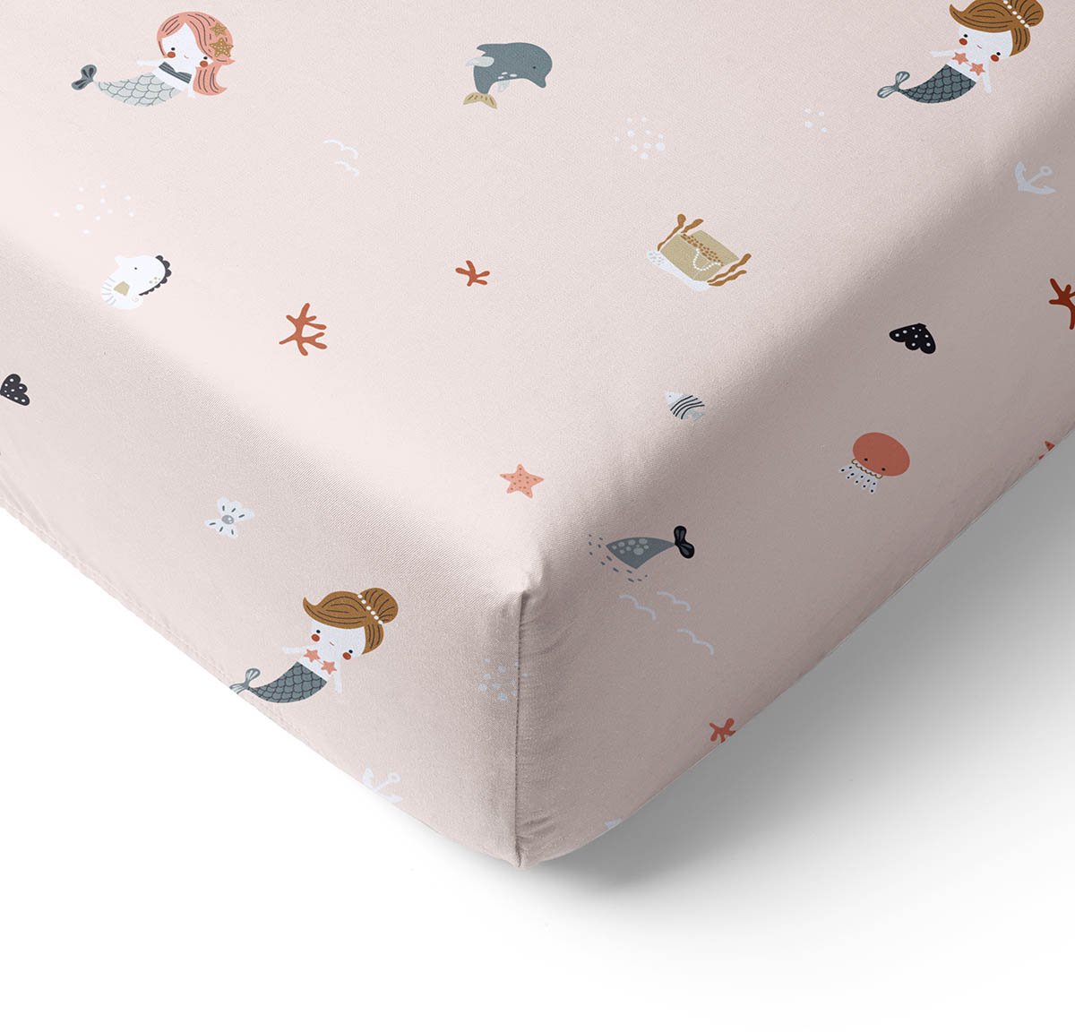 Petite Amélie Hoeslaken 90x200 cm - 100% biologisch katoenen - Mermaid