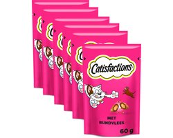 Catisfactions Kattensnoepjes - Snacks - Rund - 6 zakjes van 60g