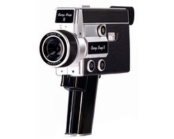 Campsnap CS-8 Videocamera Digitaal Vintage - Super 8 Video Camera Retro Design - 16 Megapixel - 5 Ingebouwde Filters - 8x Digital Zoom - Oplaadbaar - Inclusief SD-kaart - Zwart
