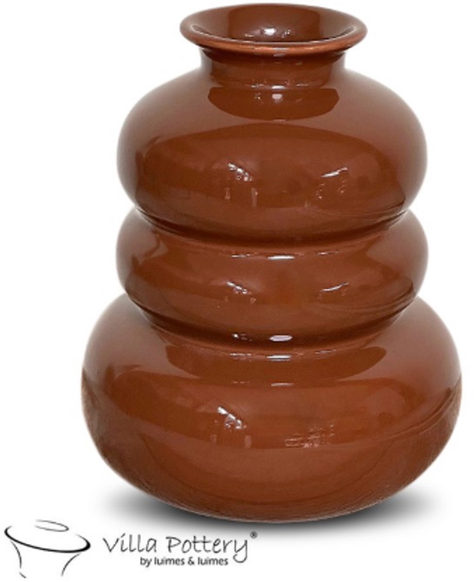 Villa Pottery Vaas - Villa Pottery - Decoratie - Woondecoratie - Keramiek - Waterdicht - Bolla Vie 1_1 Brown Bruin