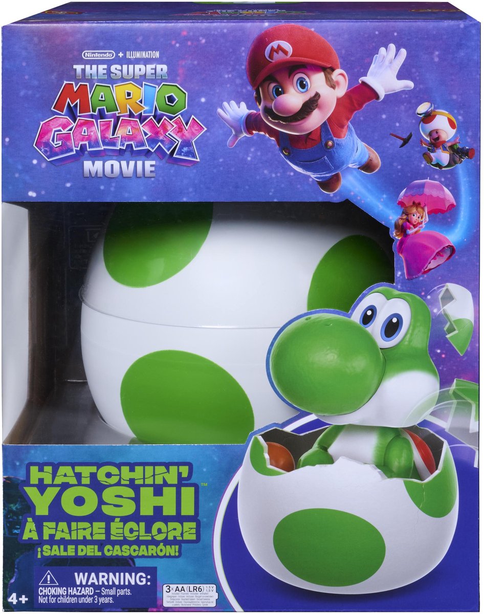 Super Mario Galaxy Movie - Nintendo - The Super Mario Galaxy Movie - Interactief Yoshi Ei - Speelfiguur — afbeelding 12