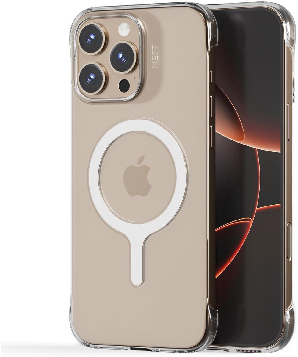 MOFT Hoesje Geschikt voor iPhone 16 Pro - Compatibel met MagSafe - Invisible Case Clear - Back Cover Dun - Transparant