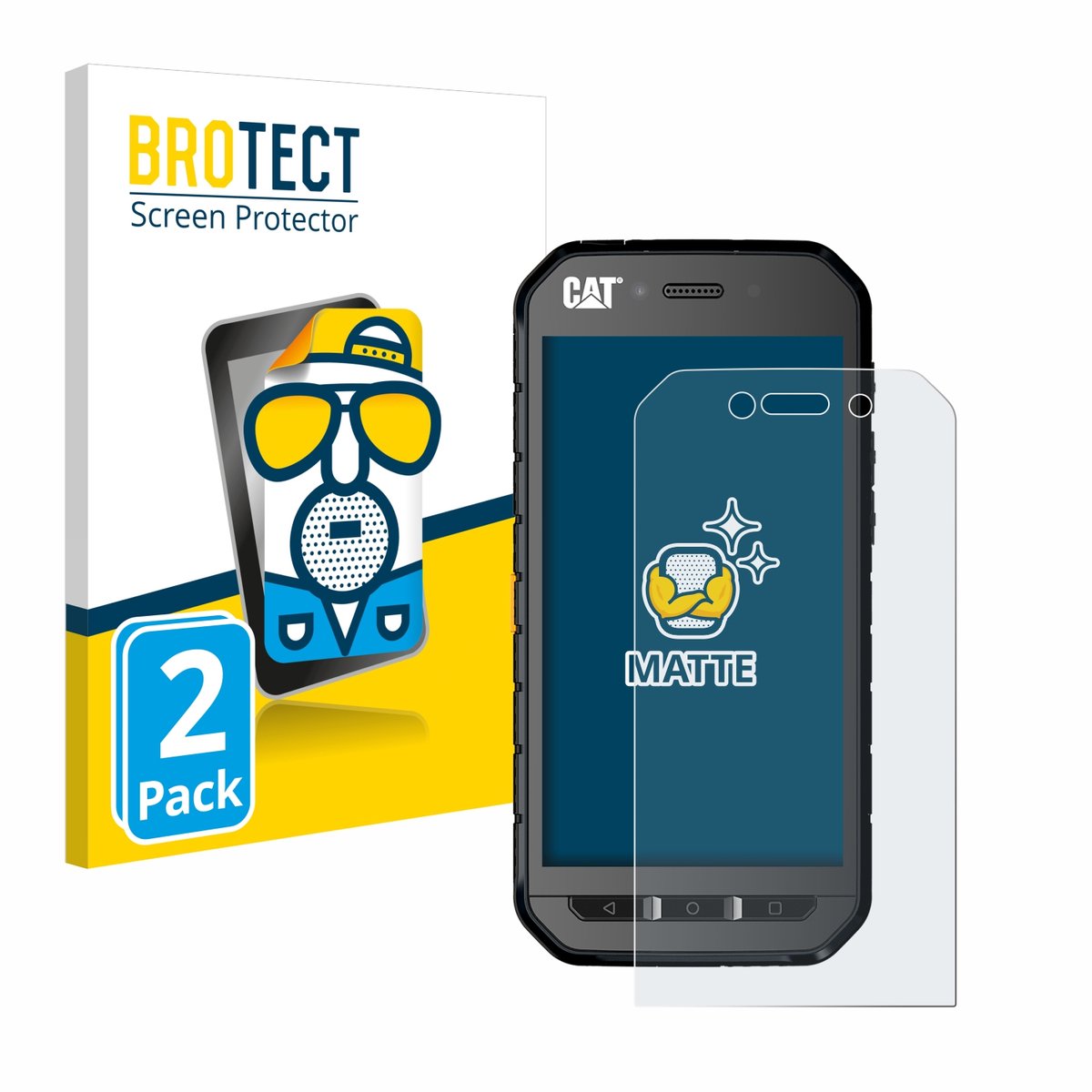 BROTECT - Screenprotector voor Caterpillar Cat S41 - Folie Beschermfolie matte 2 Stuks