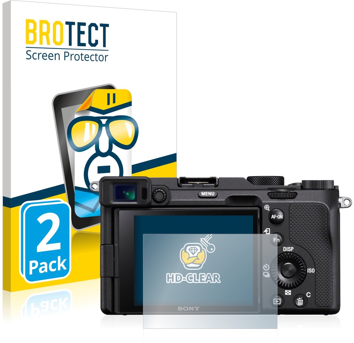 BROTECT - Screenprotector voor Sony A7C - Folie Beschermfolie transparant 2 Stuks