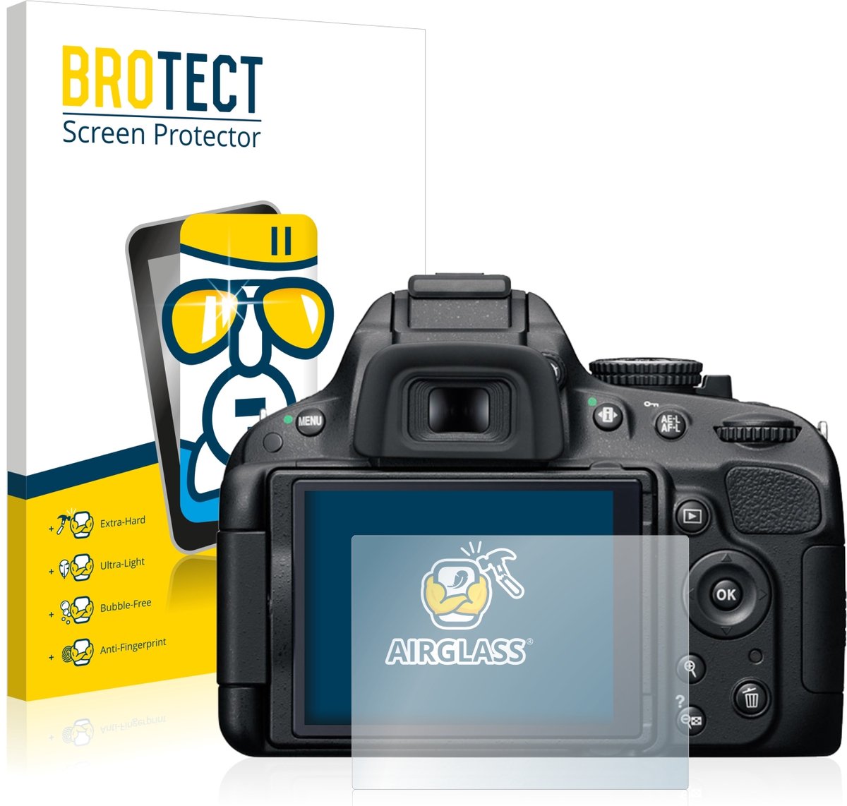 Screenprotector voor Nikon D5100 Beschermglas transparant