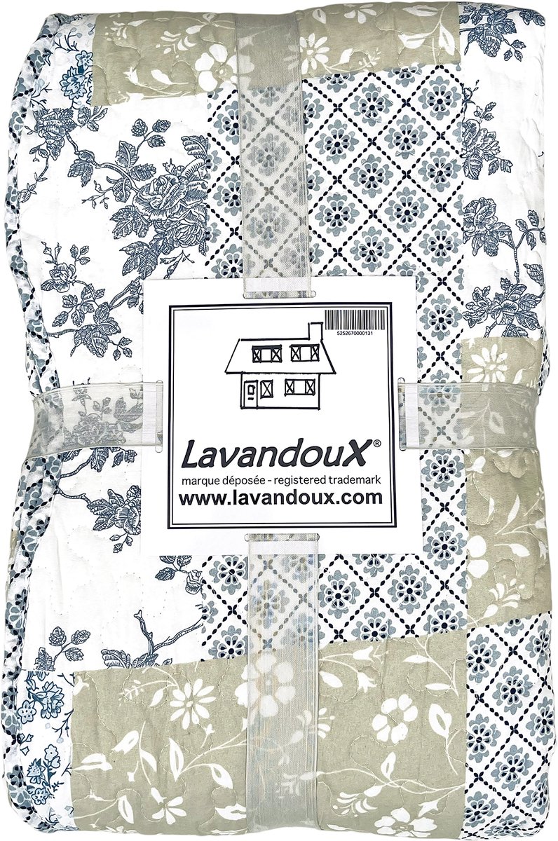 Lavandoux - Bedsprei - Quilt - Sea Breeze - 140 x 200 cm - Blauw