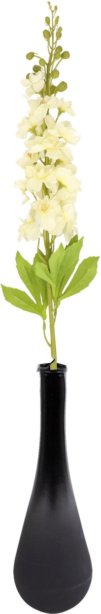 Bellatio Design Kunstbloem bloesemtak ridderspoor - 87 cm - wit - kunst zijdebloemen - decoratie tak