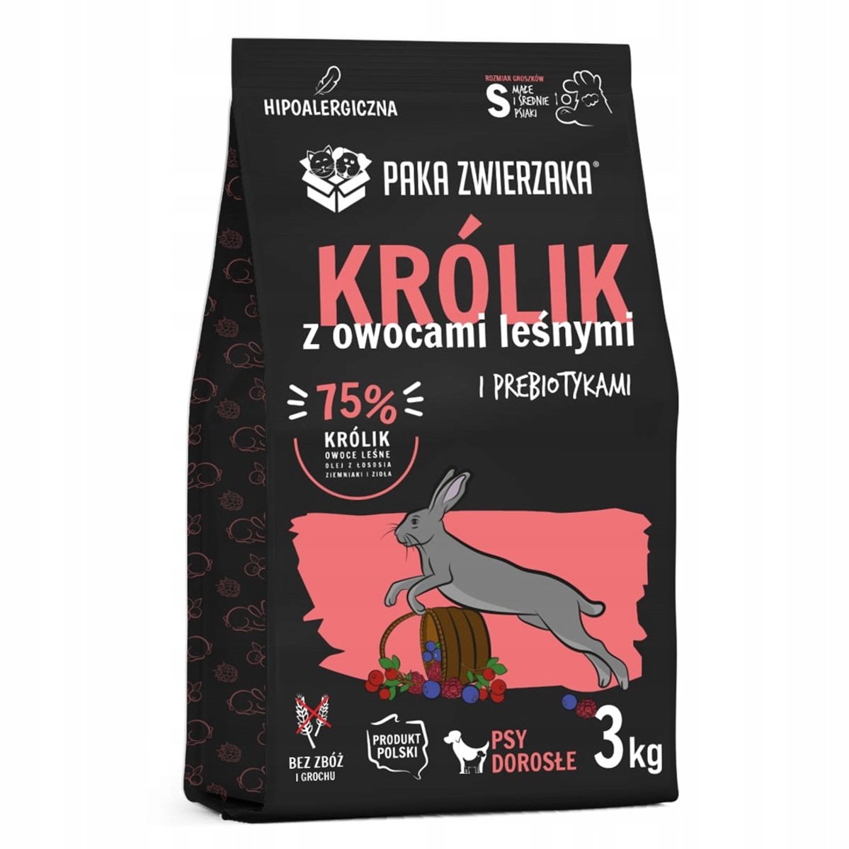 Paka zwierzaka Paka Zwierzaka Seventh Heaven - Hondenvoer - Konijn met bosvruchten - 3 kg - Graanvrij - Monoproteïne