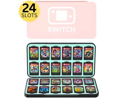 Xainy – Card case roze geschikt voor Nintendo Switch & Switch 2 games | Switch-games accessoires | Spellen game houder | Opberg travel box / opbergbox voor OLED / Lite consoles | Beschermhoes voor 24 card slots