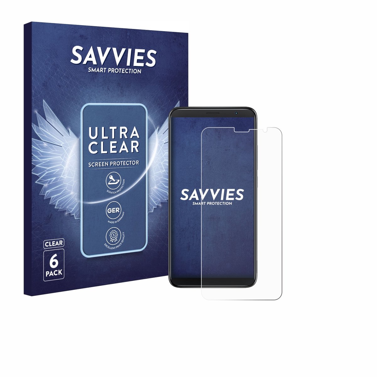 Savvies - Screenprotector voor TCL 403 - Folie Beschermfolie transparant 6 Stuks