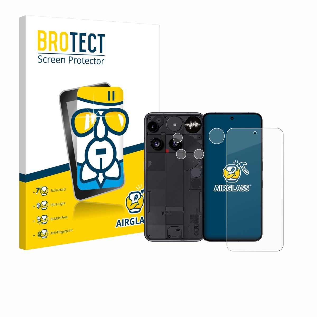 Screenprotector voor Nothing Phone (3) (Voor+Camera) Beschermglas transparant