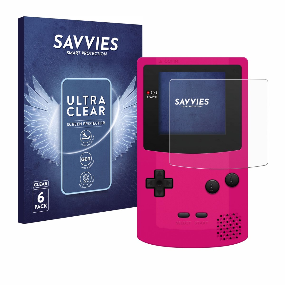 Savvies - Screenprotector voor Nintendo Gameboy Color - Folie Beschermfolie transparant 6 Stuks