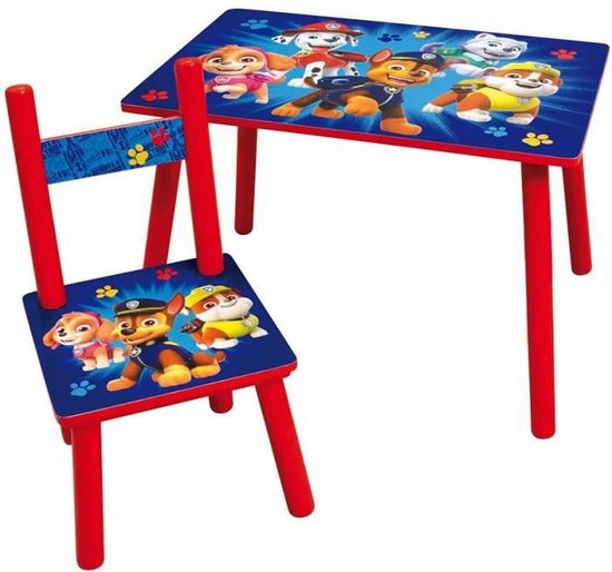 Tafel met stoeltje, Squad - 41,5 x 60 x 40 + 49,5 x 31,5 x 31 cm - MDF