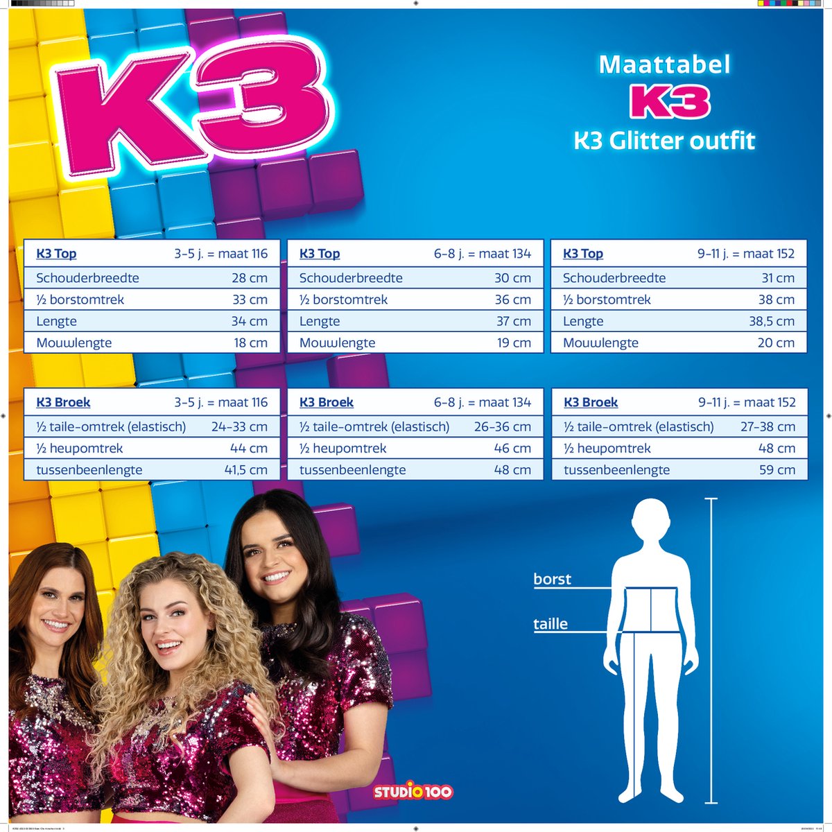 K3 verkleedkleding - Glitteroutfit roze 3/5 jaar — afbeelding 2