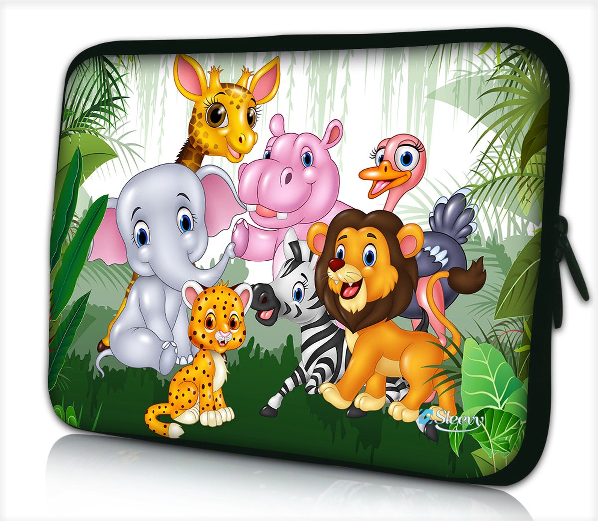 Laptophoes 11,6 inch dieren cartoon - Sleevy - laptop sleeve - laptopcover - Alle inch-maten & keuze uit 250+ designs! Sleevy