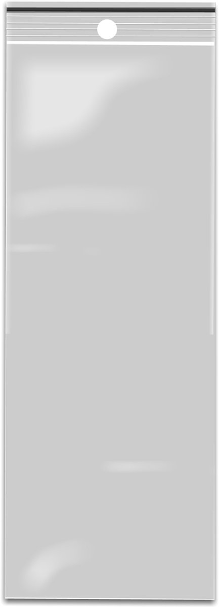 100x Gripzakjes/verpakkingszakjes 40 x 110mm Zwarte Lijn 60 Micron KWALITEIT Sealzakjes - Luchtdichte zakjes met gripsluiting/druksluiting - Plastic hersluitbare verpakkingen