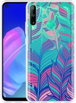 Huawei P40 Lite E Hoesje Design Feathers Designed by Cazy