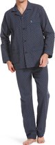 Robson Heren pyjama katoen knoopsluiting - 733 - 68 - Blauw