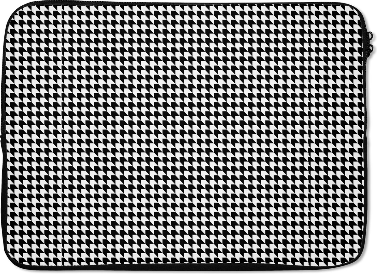 Laptophoes - Laptoptas - Design - Patronen - Zwart - Wit - Laptop - 14 Inch - Laptophoezen