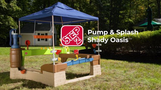 Step2 Pump & Splah Shady Oasis Maison Enfant Avec Jouets D'Eau | Patio En Plastique Pour Enfants Avec Pompe À Eau, Table D'Eau & Accessoires | Adapté Aux Fauteuils Roulants Step2 Pump & Splah Shady Oasis Maison Enfant Avec Jouets D'Eau | Patio En Plastique Pour Enfants Avec Pompe À Eau, Table D'Eau & Accessoires | Adapté Aux Fauteuils Roulants