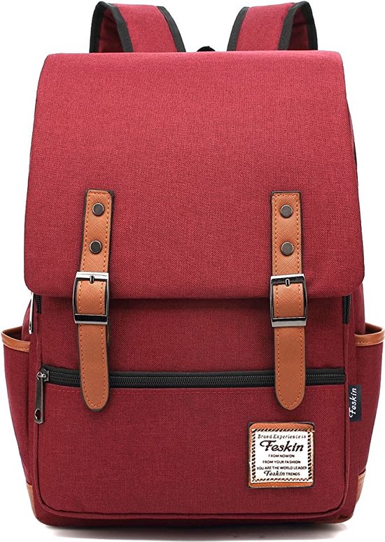 Vintage Laptop Rugzak 15.6 Inch voor Mannen/Vrouwen, Tas voor School