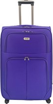 SB Travelbags bagage stoffen koffer 75cm 4 wielen trolley - Paars