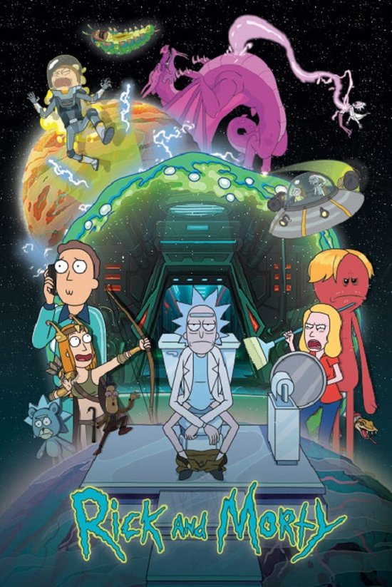 Pyramid Rick and Morty Toilet Adventure Poster 61x91,5cm