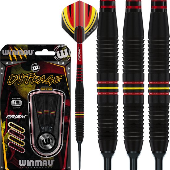 WINMAU - Outrage: Softip Dartpijlen Professioneel - 16 gram vat/18 gram totaal gewicht