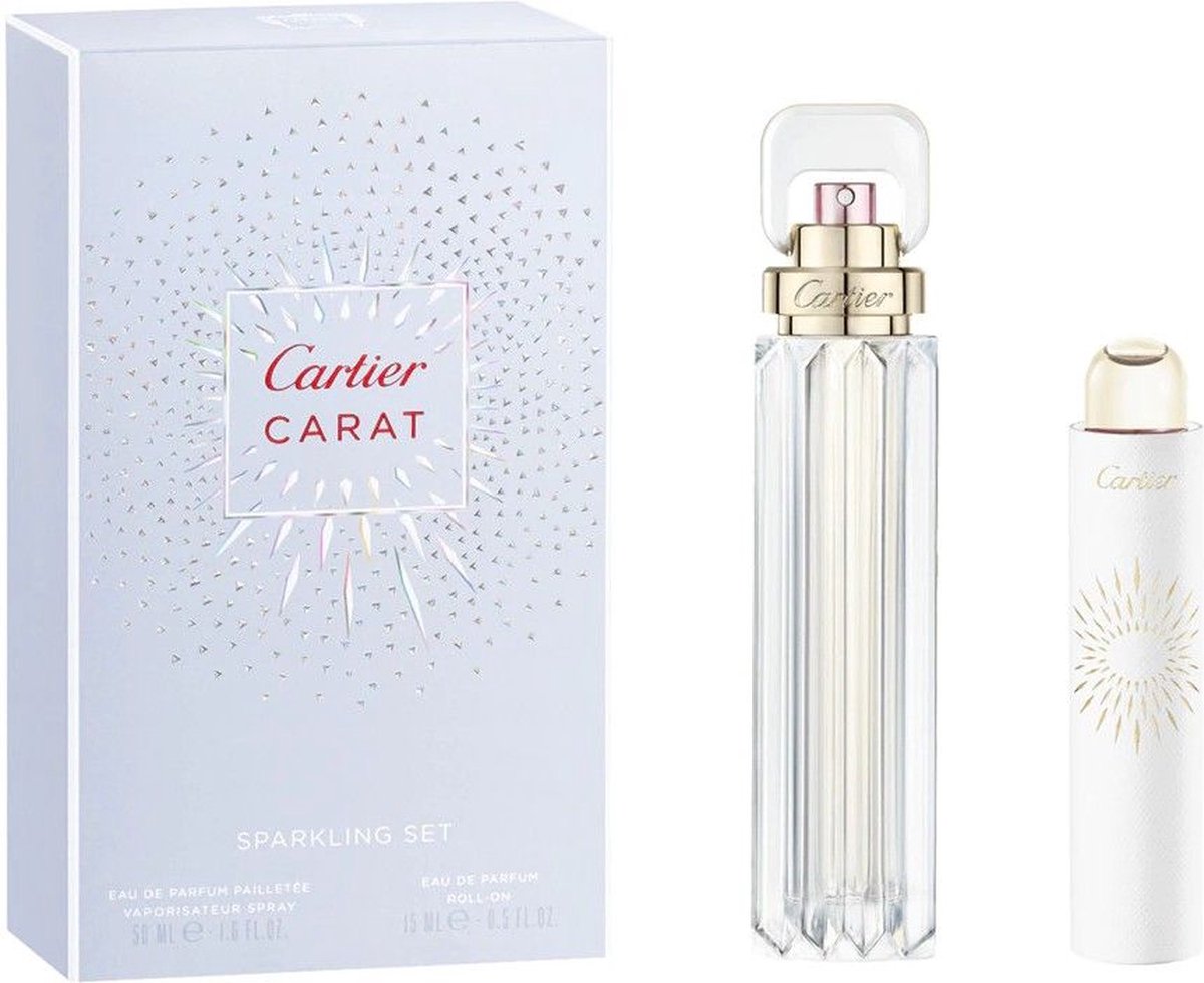 Cartier Carat de Cartier Giftset - 50 ml eau de parfum spray + 15 ml eau de parfum Rollerball - cadeauset voor dames