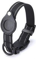 Airtag halsband hond - Hondenhalsband - Kattenhalsband - Tracker - Geschikt voor airtag - 39 cm - Nylon - zwart