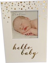 Baby fotolijst hello wit met sterretjes goud en zilver van Bambino by Juliana