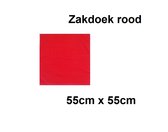 Zakdoek uni rood 55x55cm - boeren zakdoeken thema feest festival bandana kleur