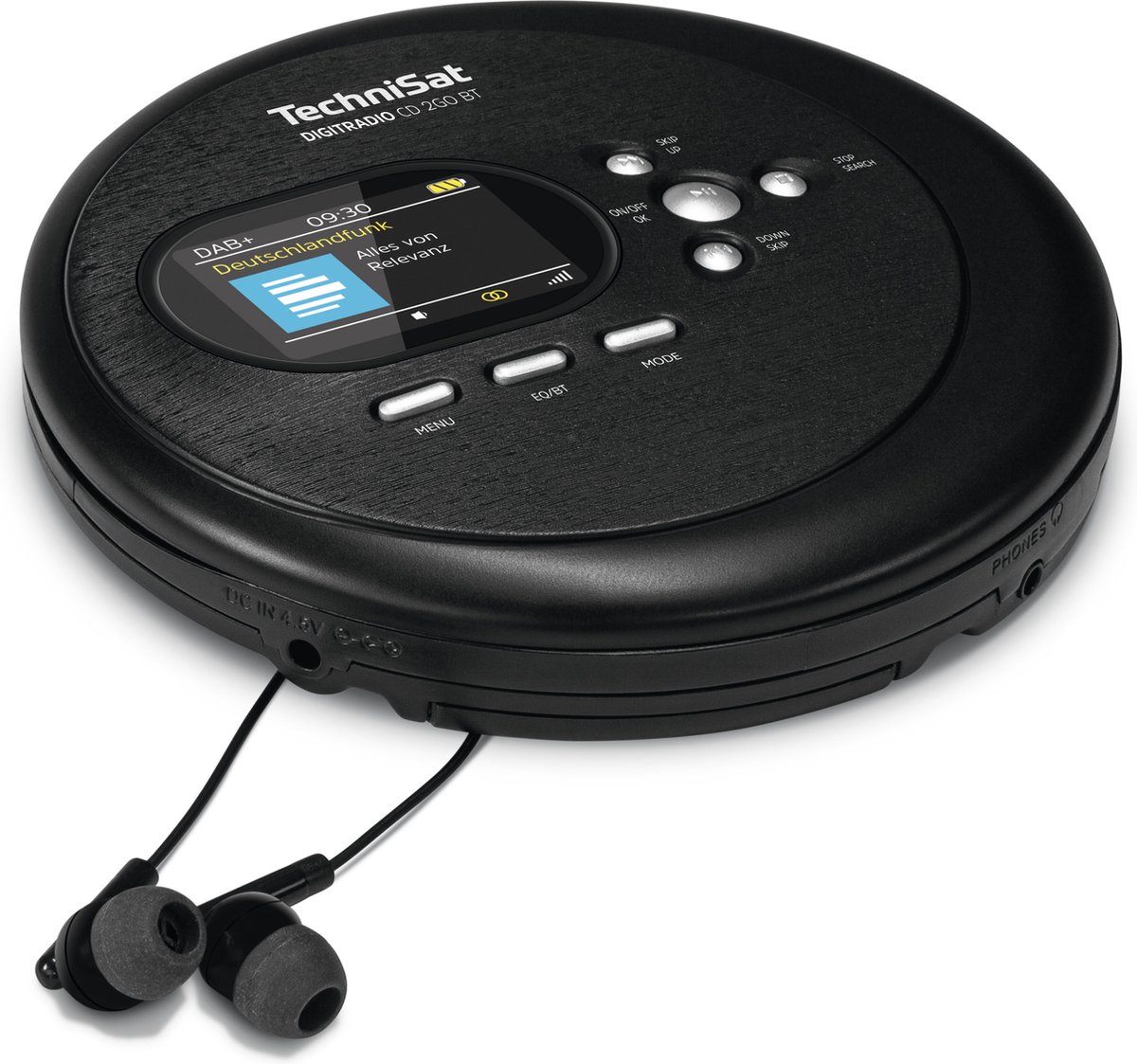 TechniSat DIGITRADIO CD 2GO BT Draagbare cd-speler Zwart