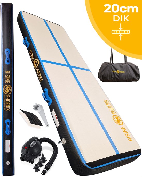 RP® Airtrack 3 meter 20cm Hoogte Turnmat inclusief Draagtas en