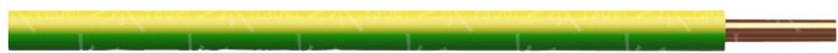 Faber Kabel 040122 Schakeldraad H07V-U 1 x 4 mm² Groen, Geel 100 m