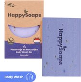 HappySoaps Body Wash Bar - Lavendel - Rustgevend en Puur - 100% Plasticvrij, Vegan & Diervriendelijk - 100gr