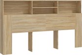 vidaXL Tête de lit - Chêne Sonoma - 180 x 19 x 103,5 cm - Assemblage requis - Partie lit