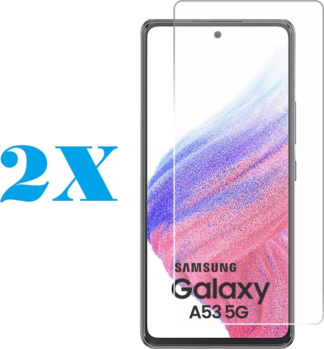2X Screenprotector Samsung Galaxy A53 5G | Glasplaat | Tempered Glass | Bescherming Voor Samsung Galaxy A53 5G - 2 Stuks PROLEDPARTNERS ®