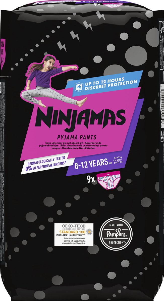 Ninjamas Pyjama Pants Fille - 9 Sous-Vêtement De Nuit - 8-12 Ans