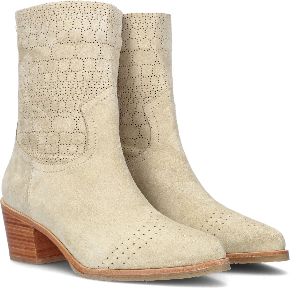 Fred de la Bretoniere 182010110 Cowboylaarzen - Western Laarzen - Dames -  Beige - Maat 37 | bol.com
