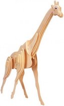 3D Puzzel Bouwpakket Giraffe- hout