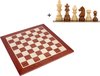 Afbeelding van het spelletje ChessRegion - Schaakbord Mahonie/Plataan - 52x52cm - Inclusief 'German Staunton' Schaakstukken