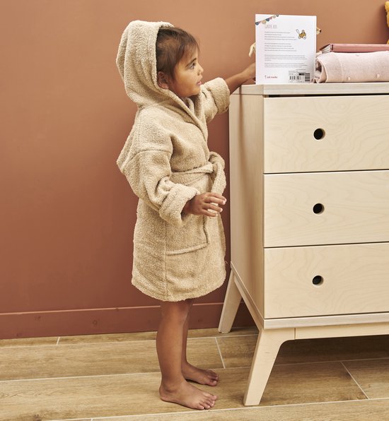 Meyco Baby Uni badjas - badstof - sand - 86/92 van Meyco Baby — afbeelding 4