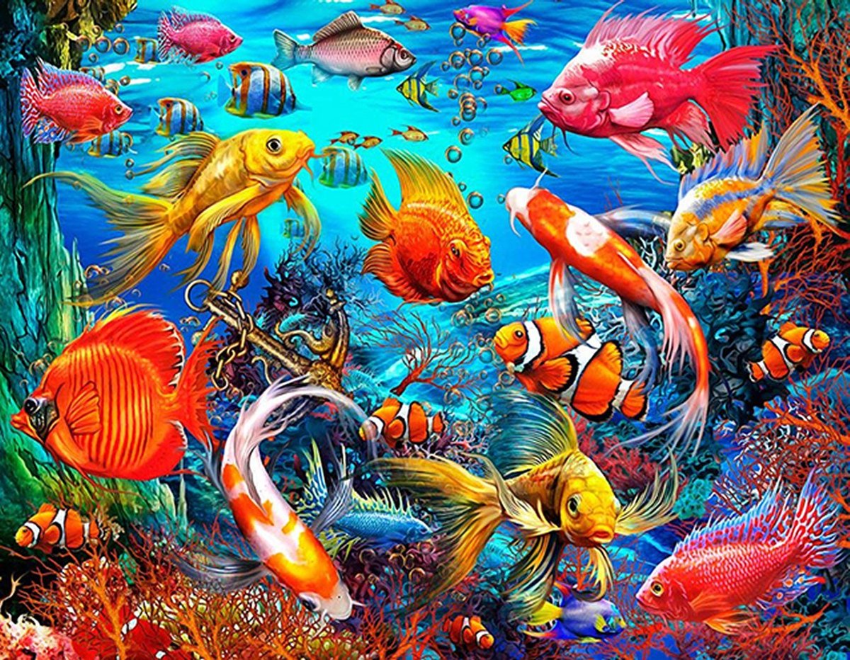 VDTOYS® DIAMOND PAINTING volwassenen - VDT007 - vierkante steentjes - full - groot formaat - nieuwe tekeningen - 55 op 45 cm (canvas) - 50 op 40 (foto)